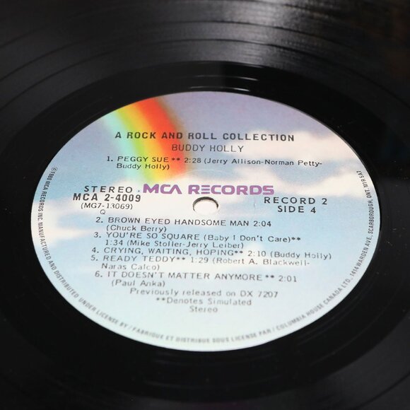 Vintage Buddy Holly: A Rock & Roll Collection Double Album Gatefold Cover Vinyl - Picture 5 of 6